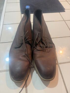 Joseph Abboud Dark Brown Leather Chukka Boots